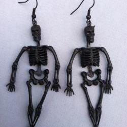 Black Skeleton Earrings